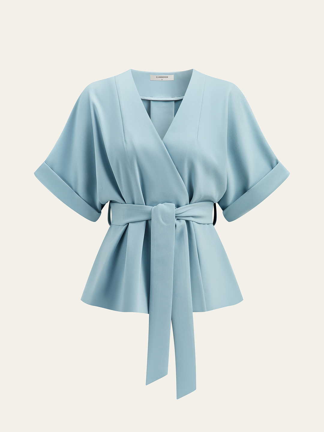 Blouse Cache-Cœur Ceinturée