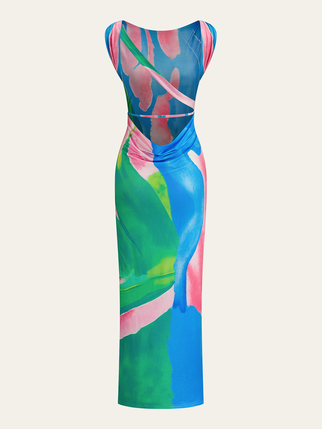 Robe Longue Sans Manches Imprimé Jardin Monet