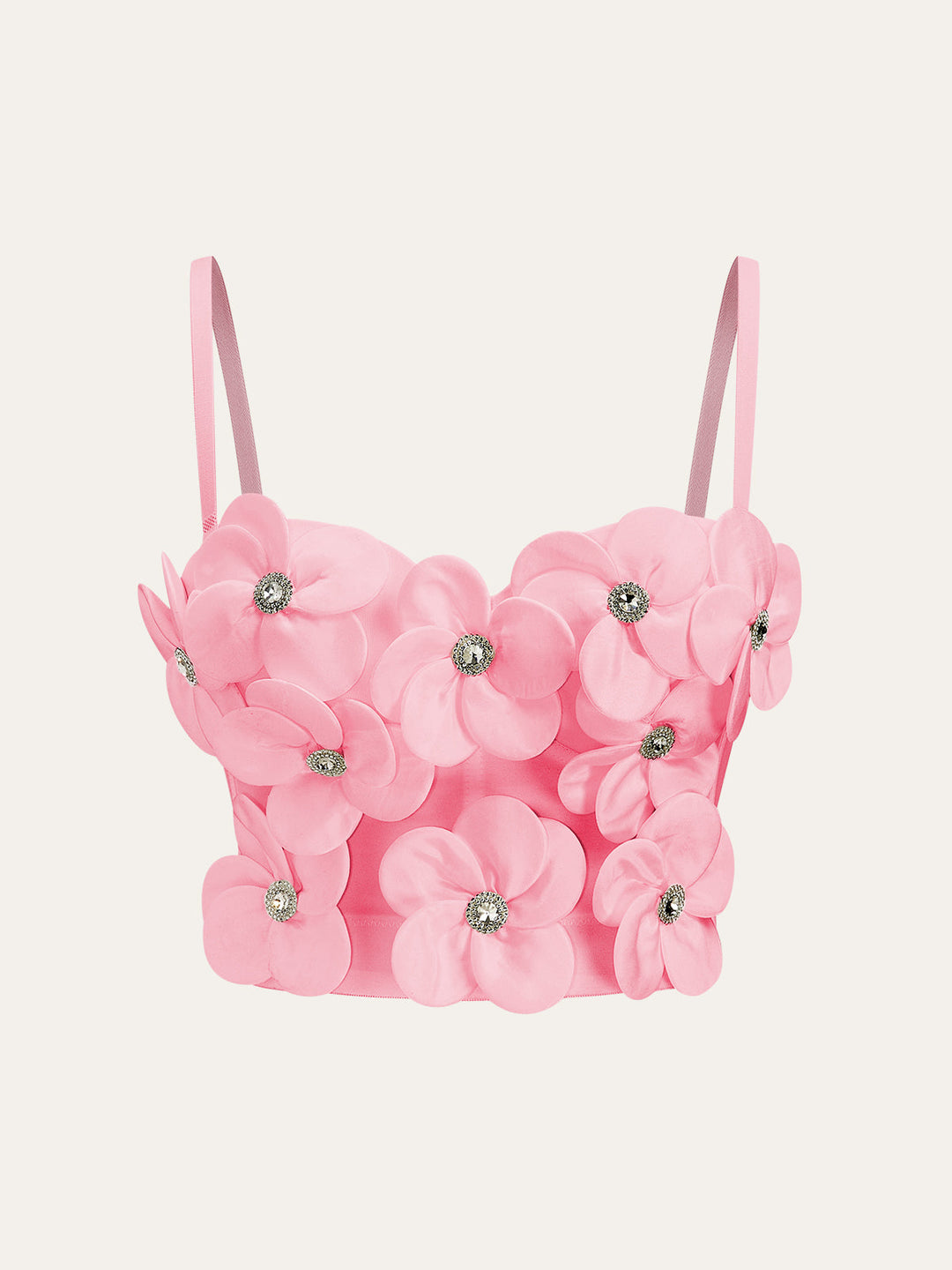 Corset à ornements floraux 3D