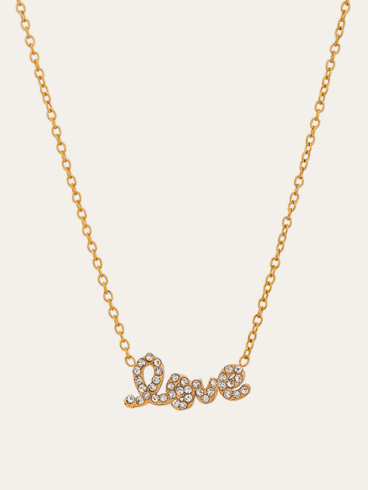 Collier pendentif orné de cristaux