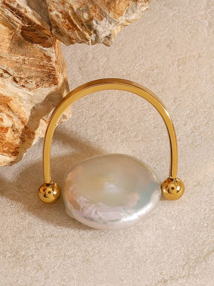 Bague Perle Baroque Réversible
