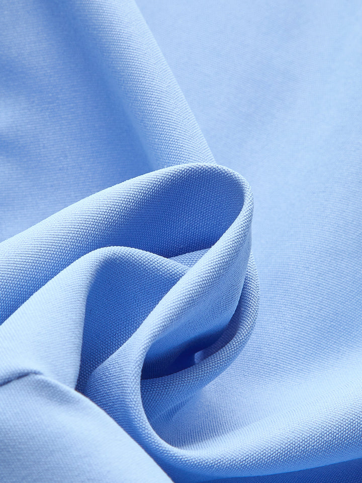 Blouse Courte Boutonnée Manches Évasées à la Taille