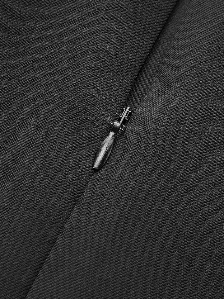 Jupe courte portefeuille asymétrique à boucle métallique