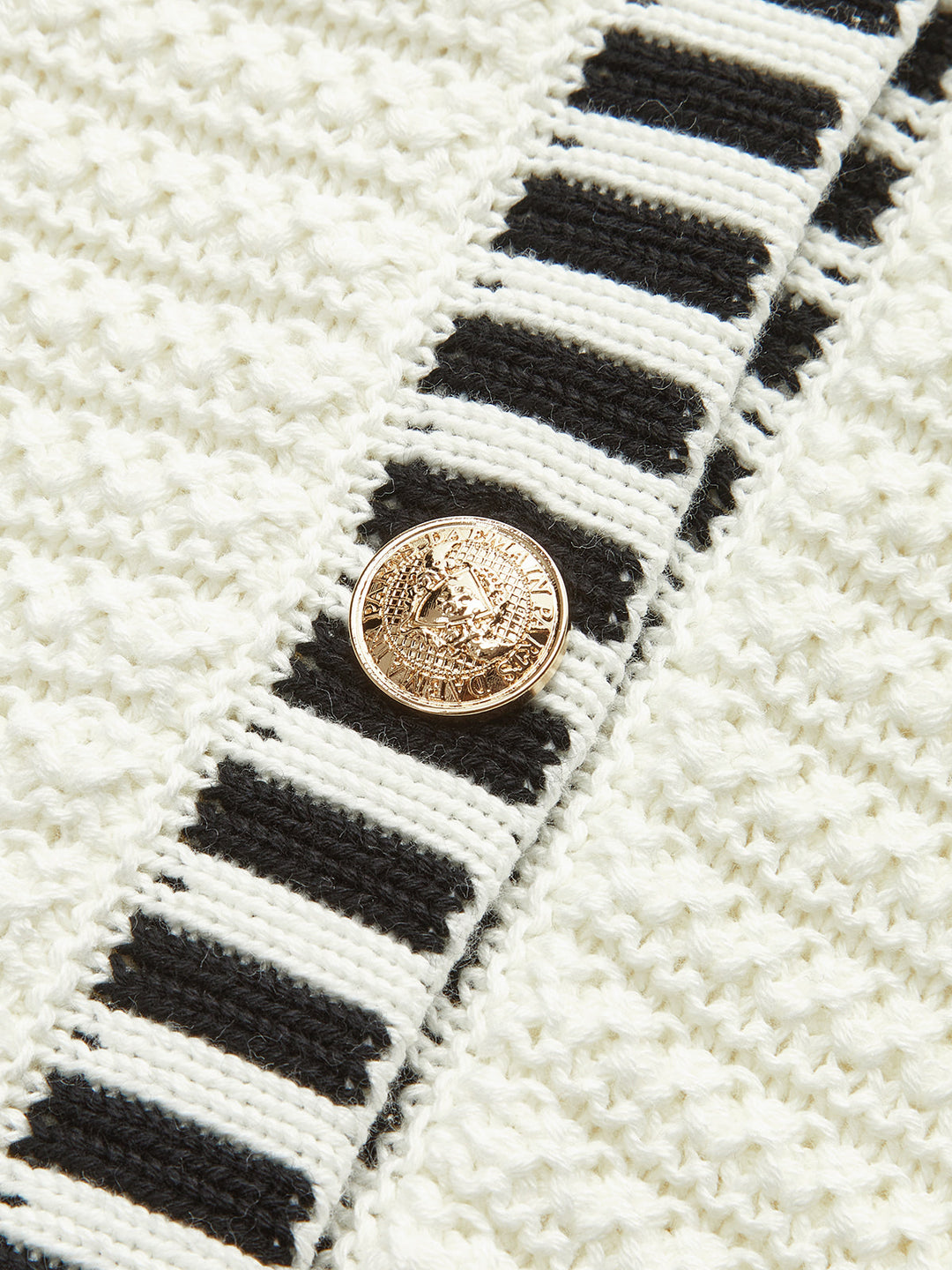 Gilet en maille avec bordure rayée