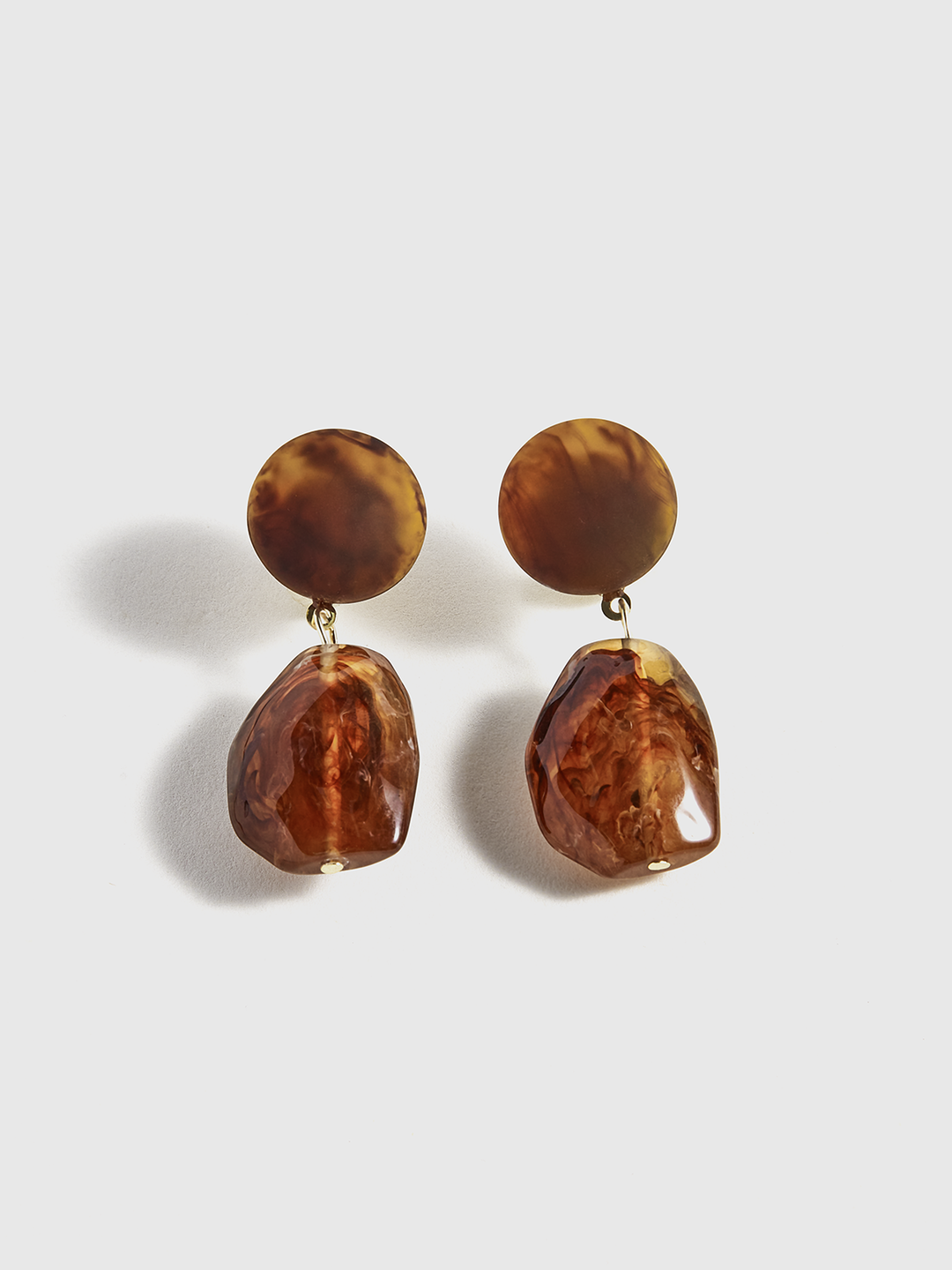 Boucles d'oreilles pendantes en acrylique écaille de tortue