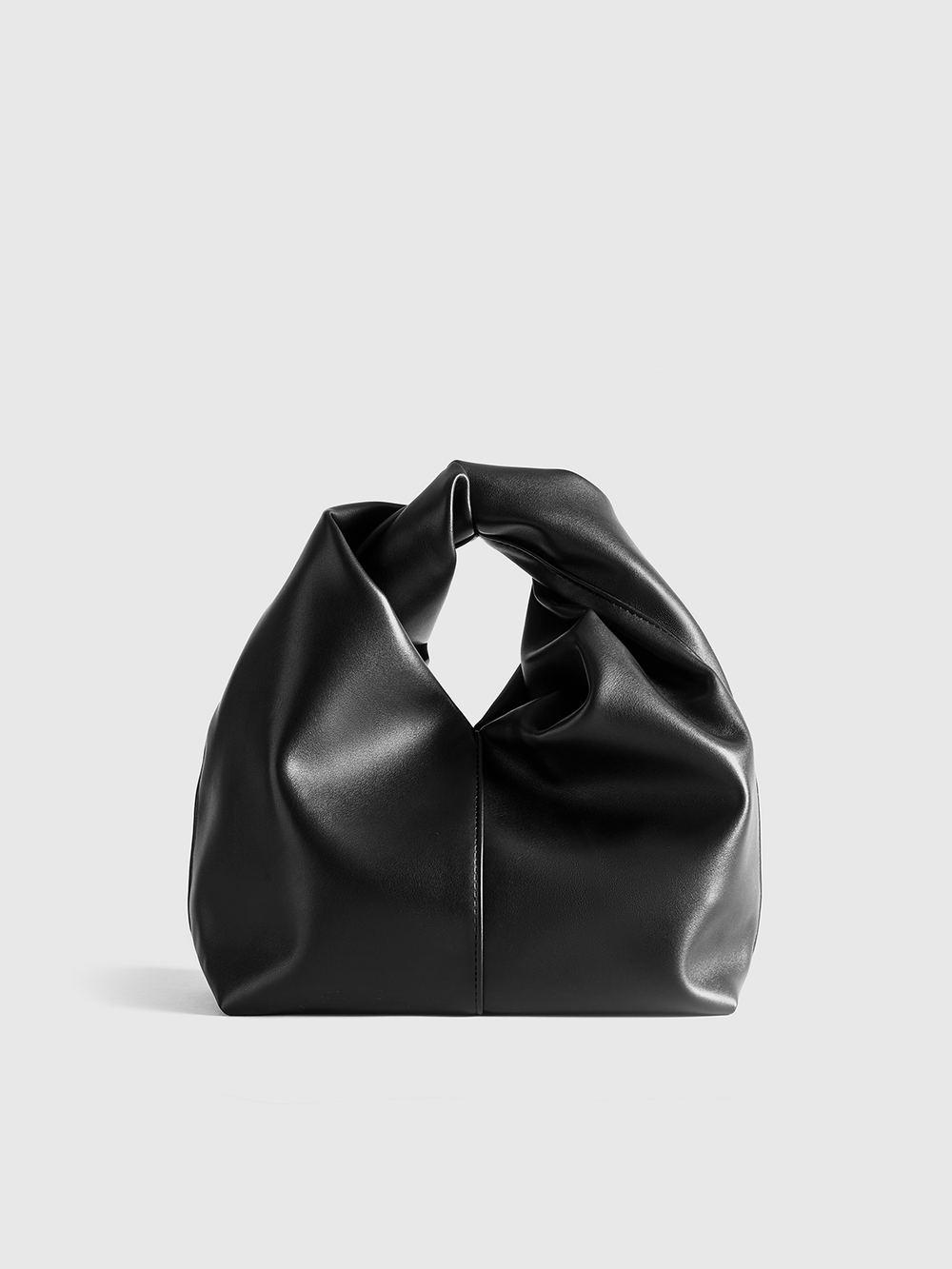 Sac à main en cuir PU avec poignée torsadée sur le dessus