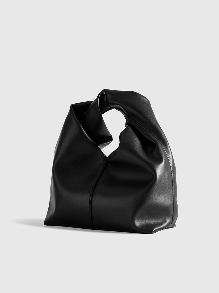 Sac à main en cuir PU avec poignée torsadée sur le dessus