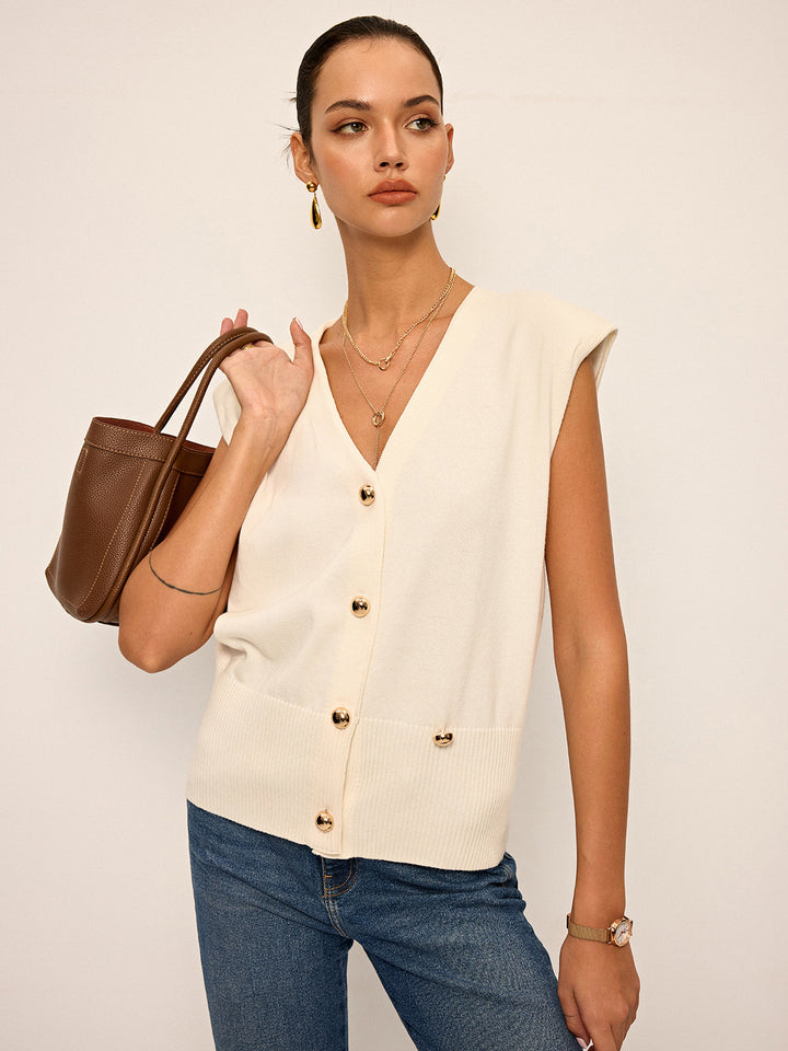 Gilet Garni Asymétrique Deux Possibilités de Port
