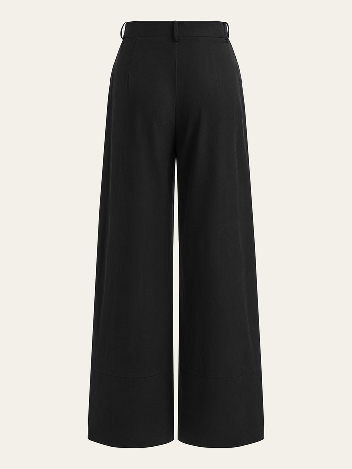 Pantalon Large à Boutons