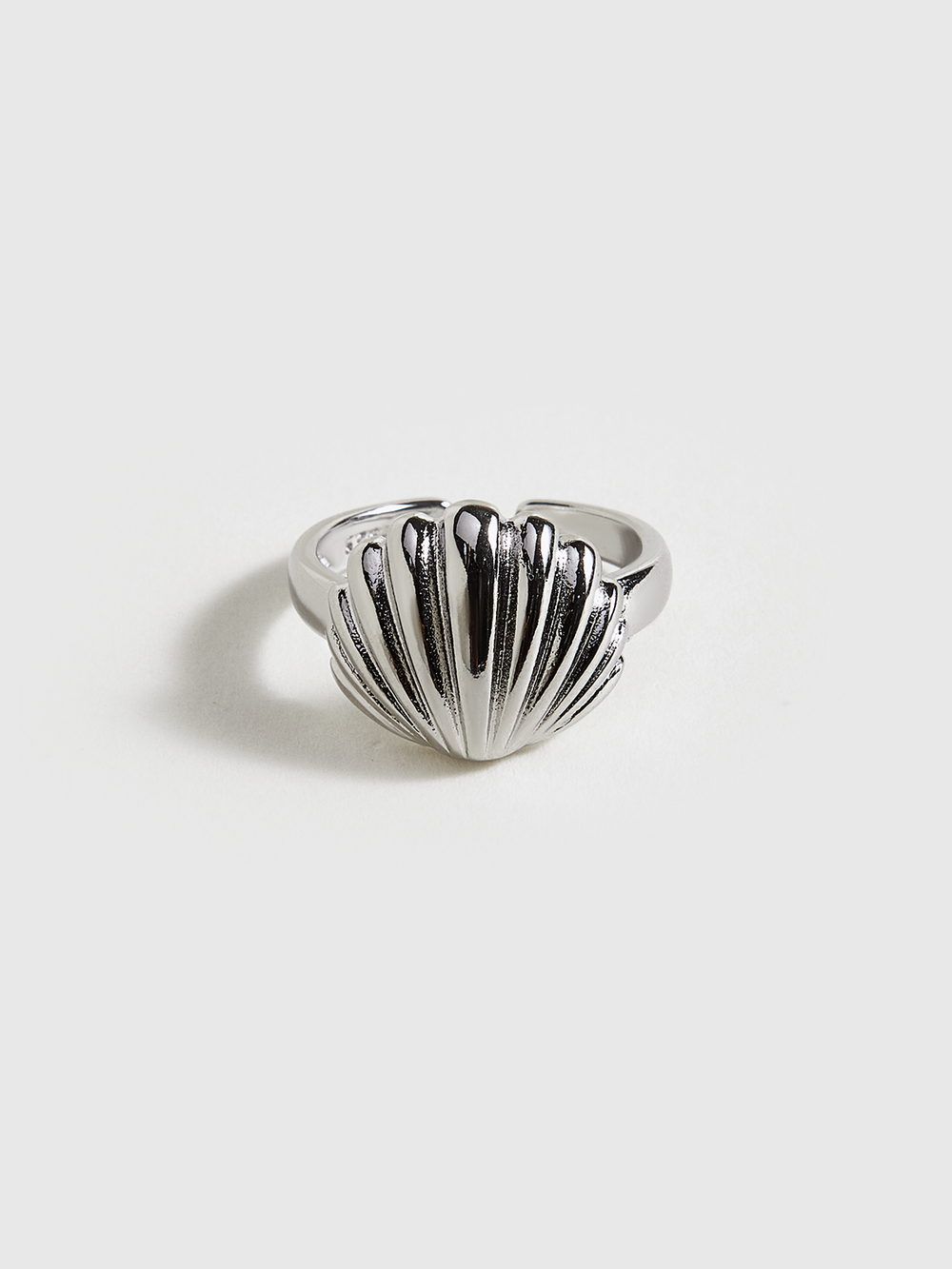 Bague coquillage ton argent