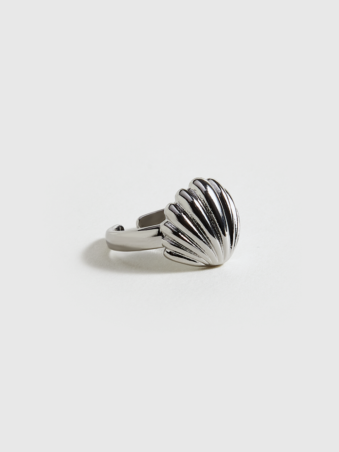 Bague coquillage ton argent