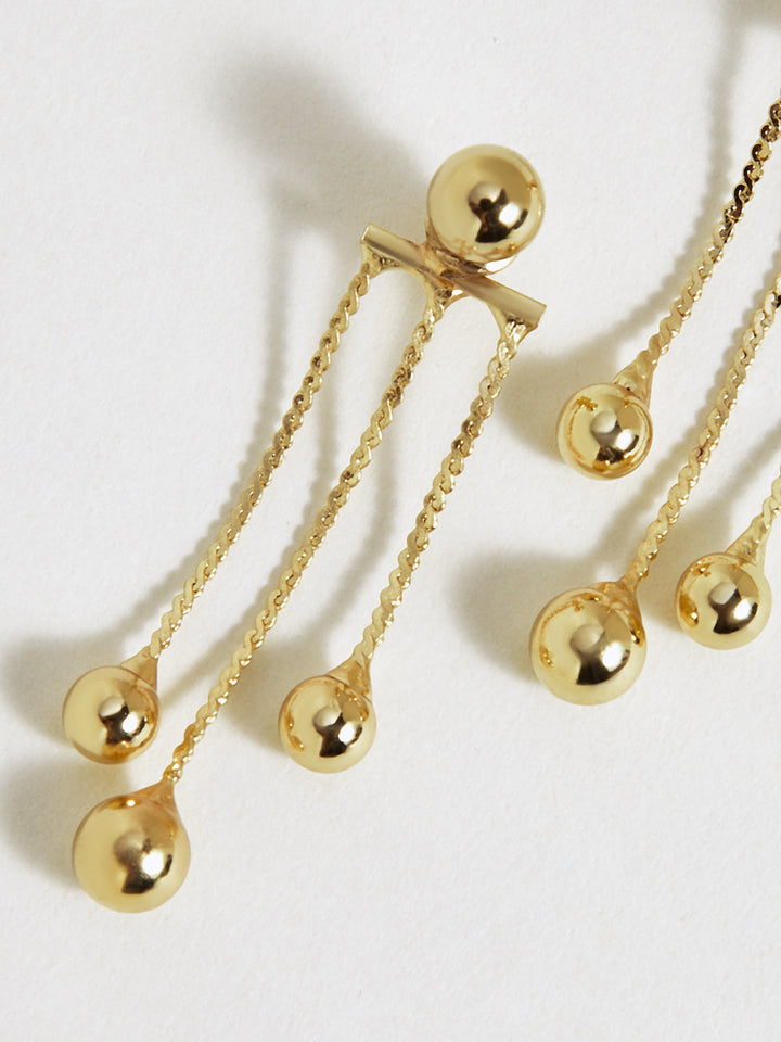 Boucles d'oreilles pendantes dorées