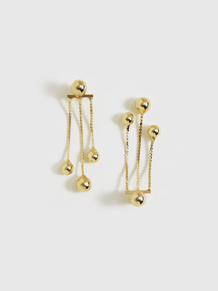 Boucles d'oreilles pendantes dorées