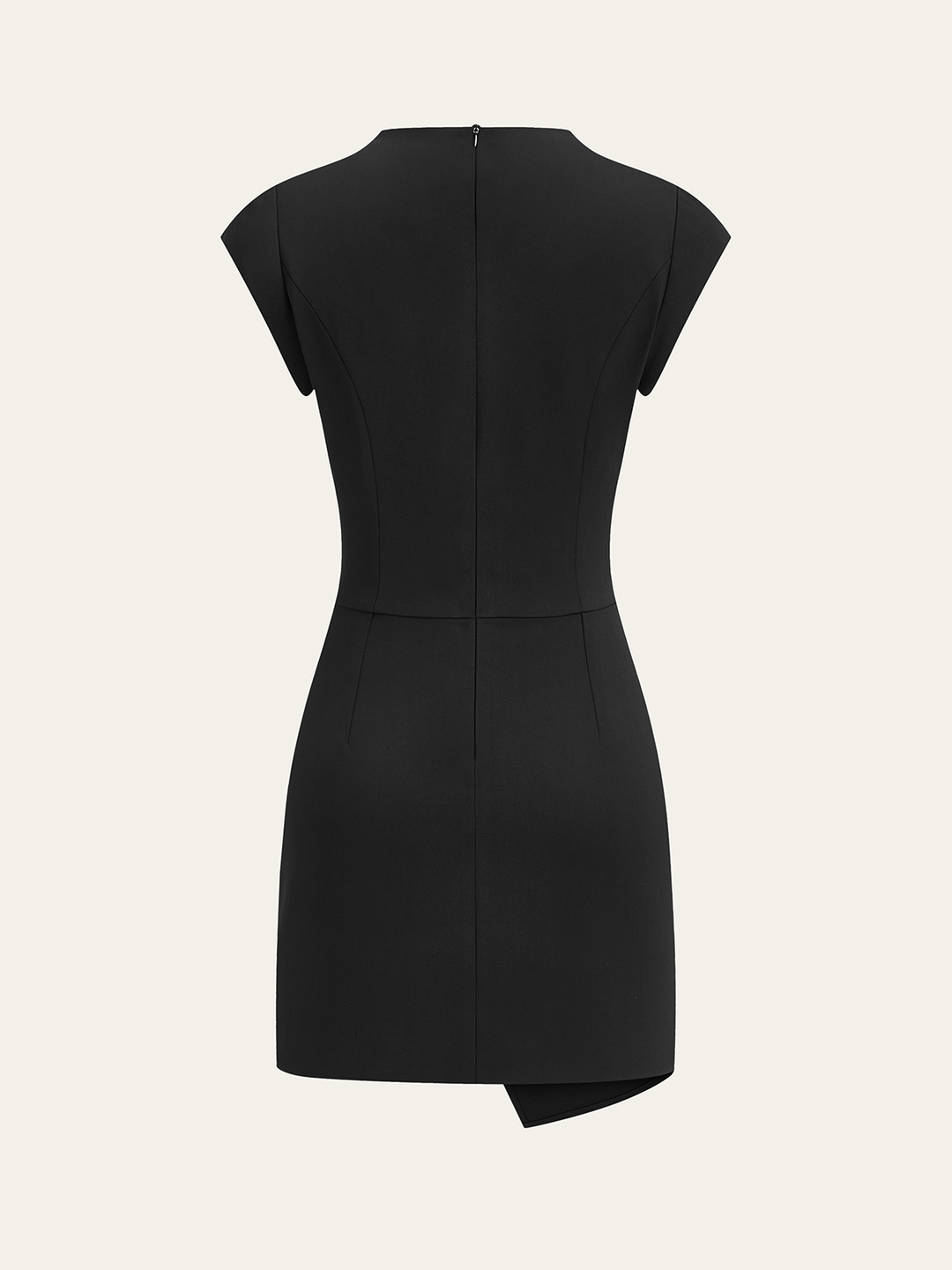 Mini-robe à col montant avec détail de boucle métallique