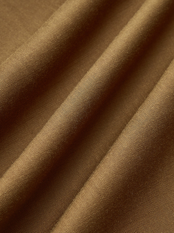 Robe Longue Sans Manches à Ceinture et Boutons