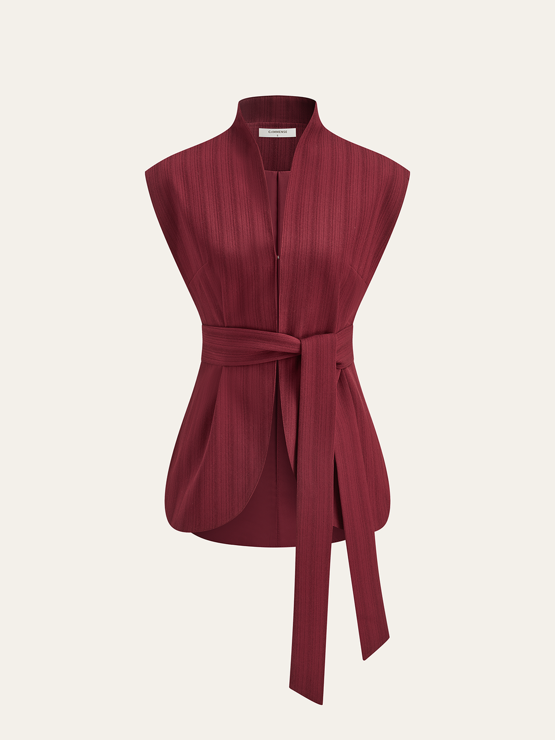 Top péplum à ceinture