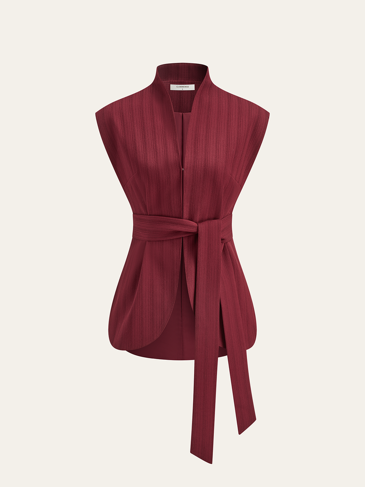 Top péplum à ceinture