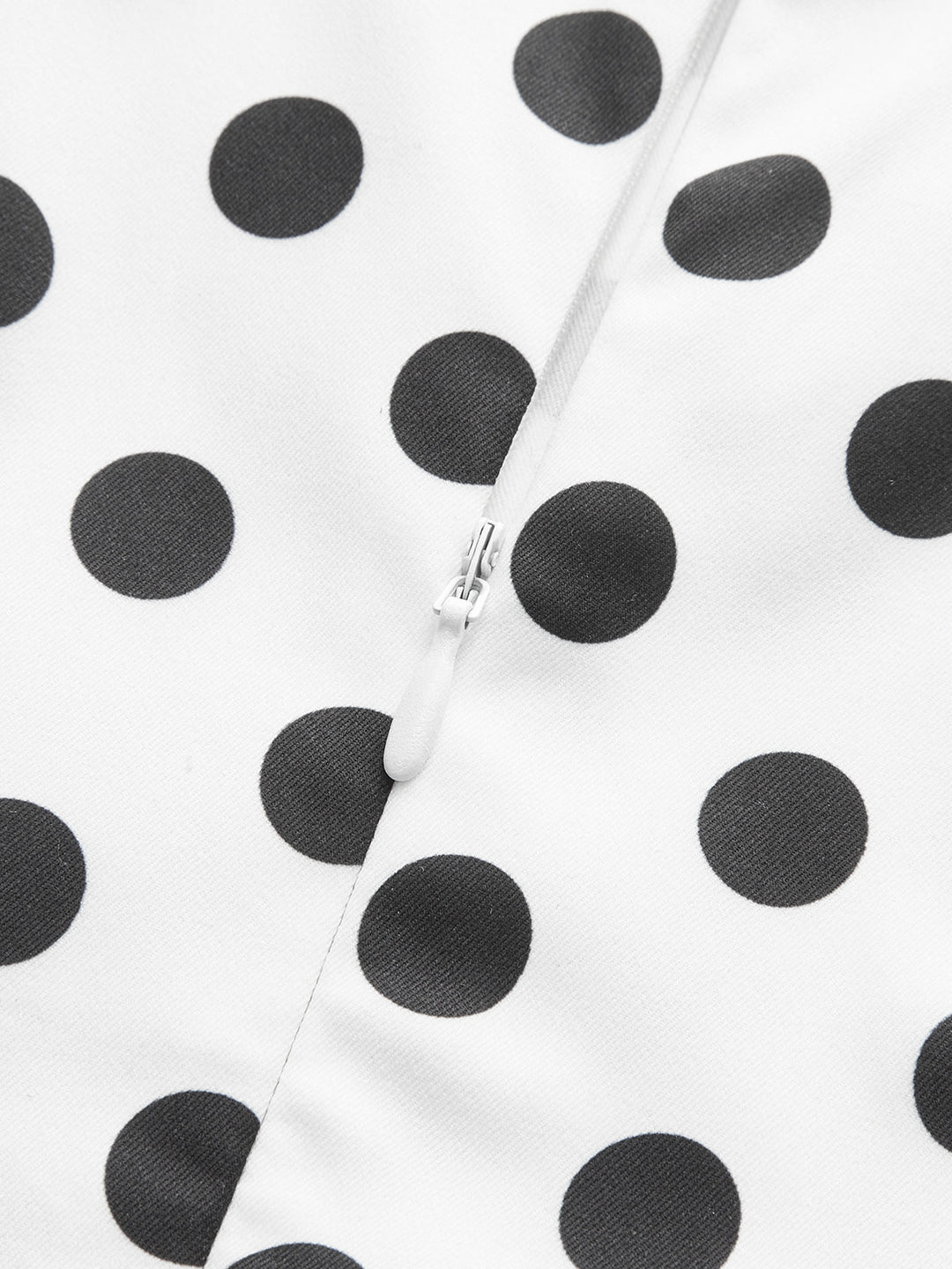 Robe mi-longue sans manches à pois