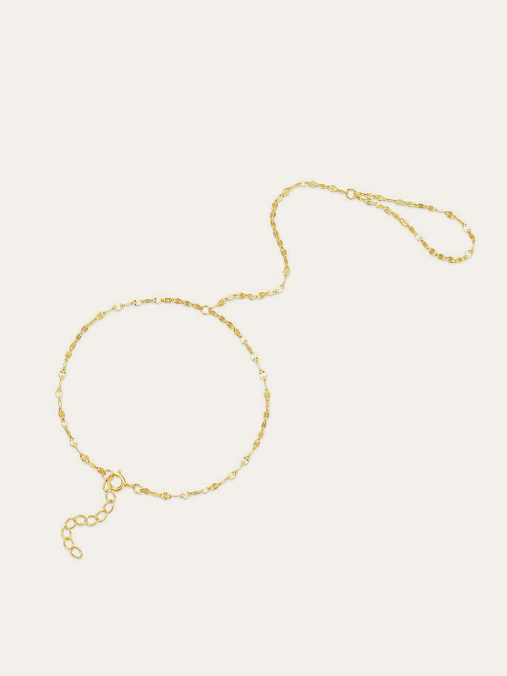 Bracelet de doigt en chaîne dorée