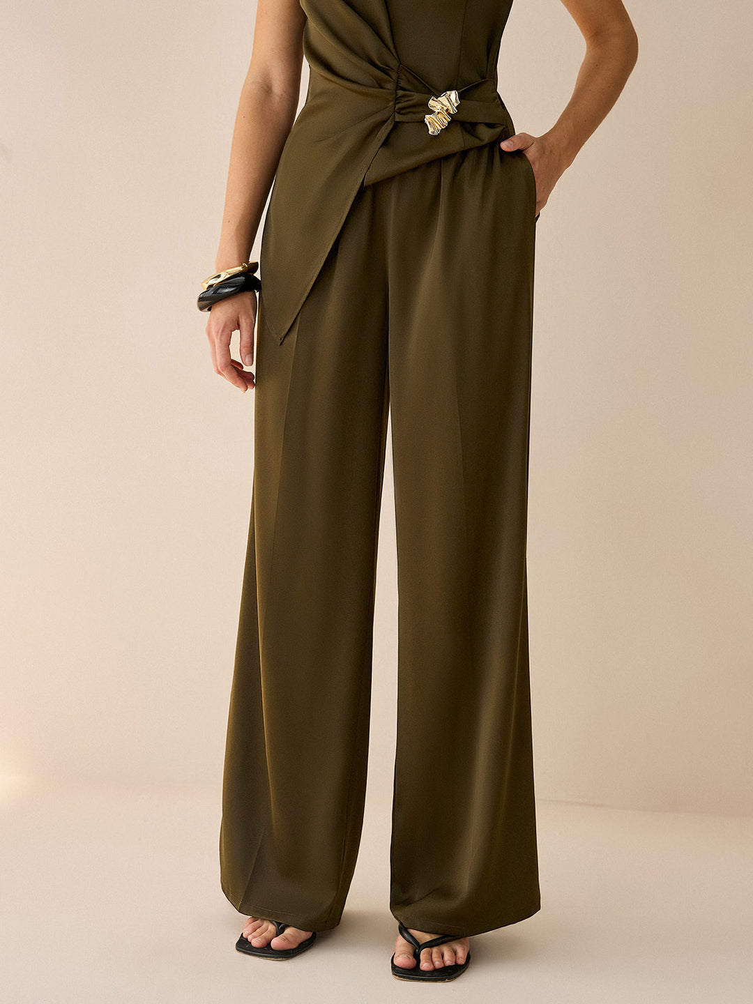 Ensemble Haut et Pantalon Enveloppants Asymétriques
