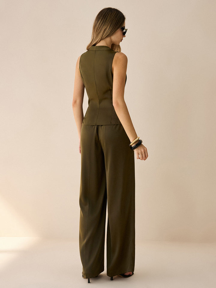 Ensemble Haut et Pantalon Enveloppants Asymétriques