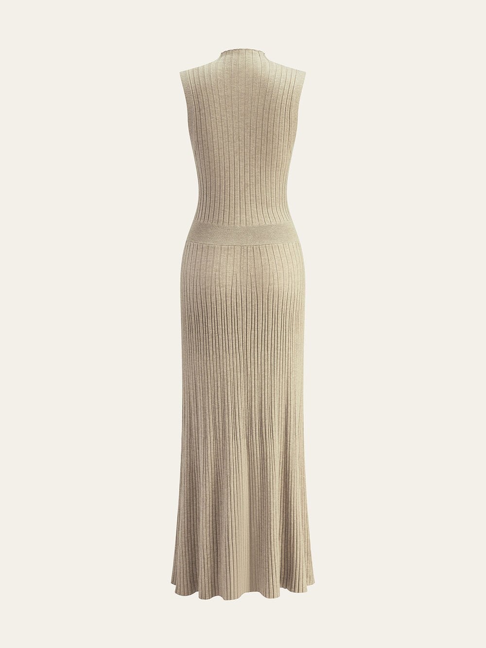 Robe Longue Maxi En Côte Maille à Boutons