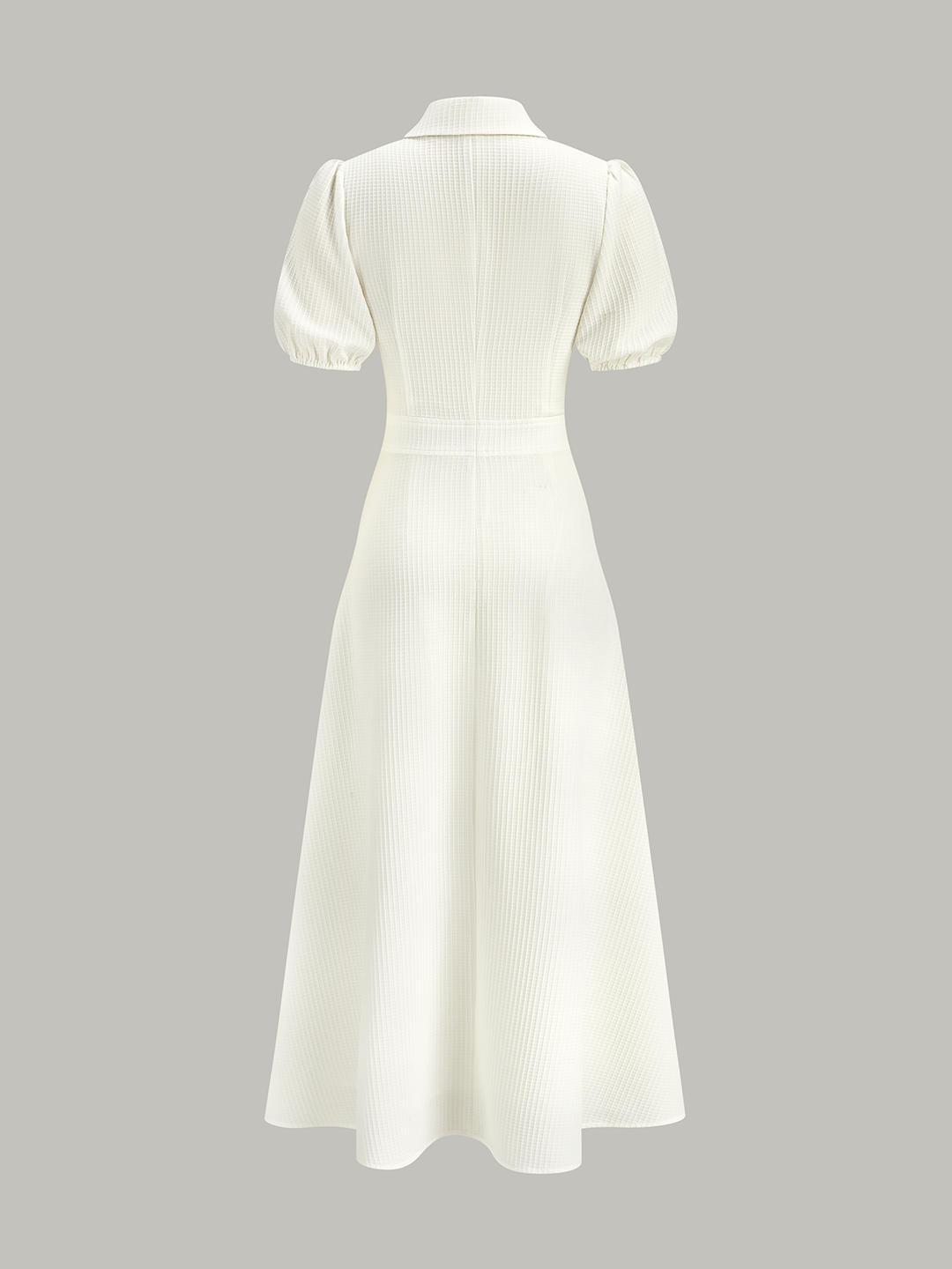 Robe Mi-longue à Col Roulé Texturé