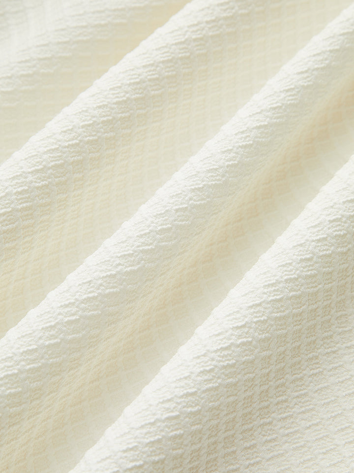 Robe Mi-longue à Col Roulé Texturé