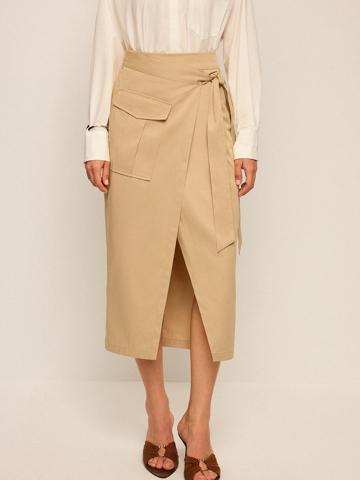 Jupe Midi Ceinture Poche