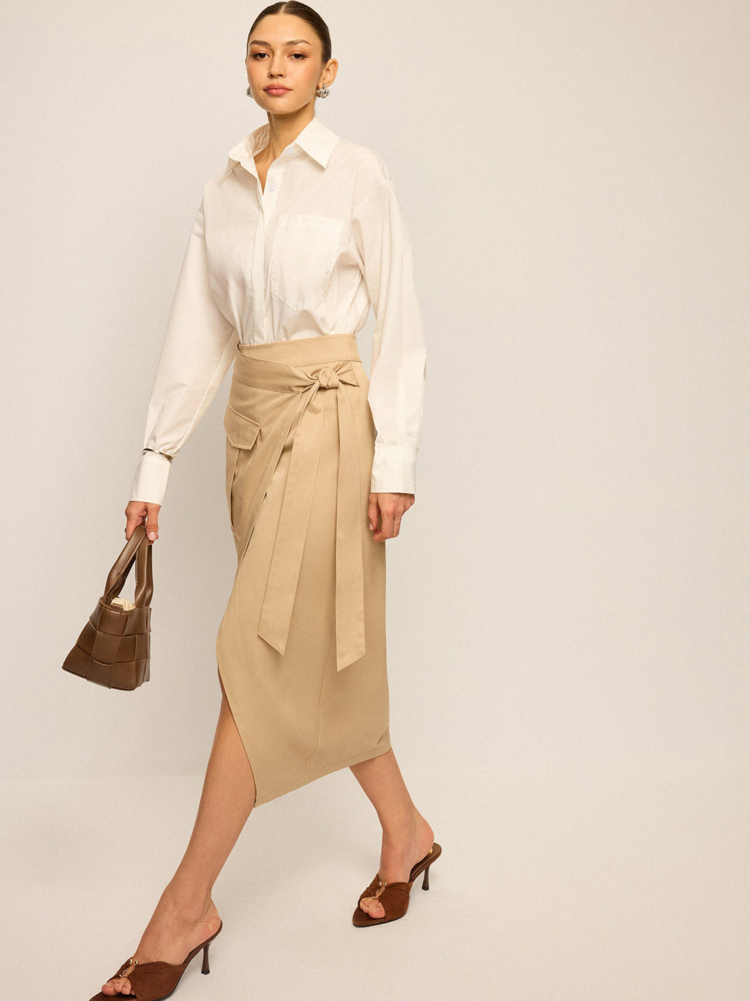 Jupe Midi Ceinture Poche