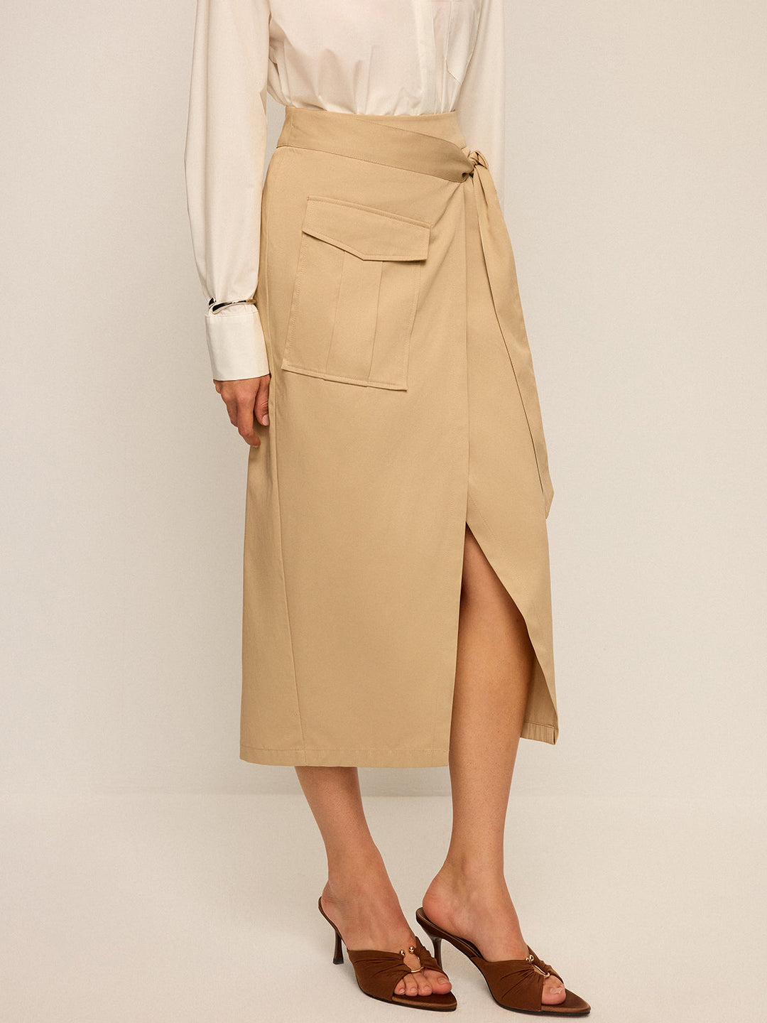 Jupe Midi Ceinture Poche