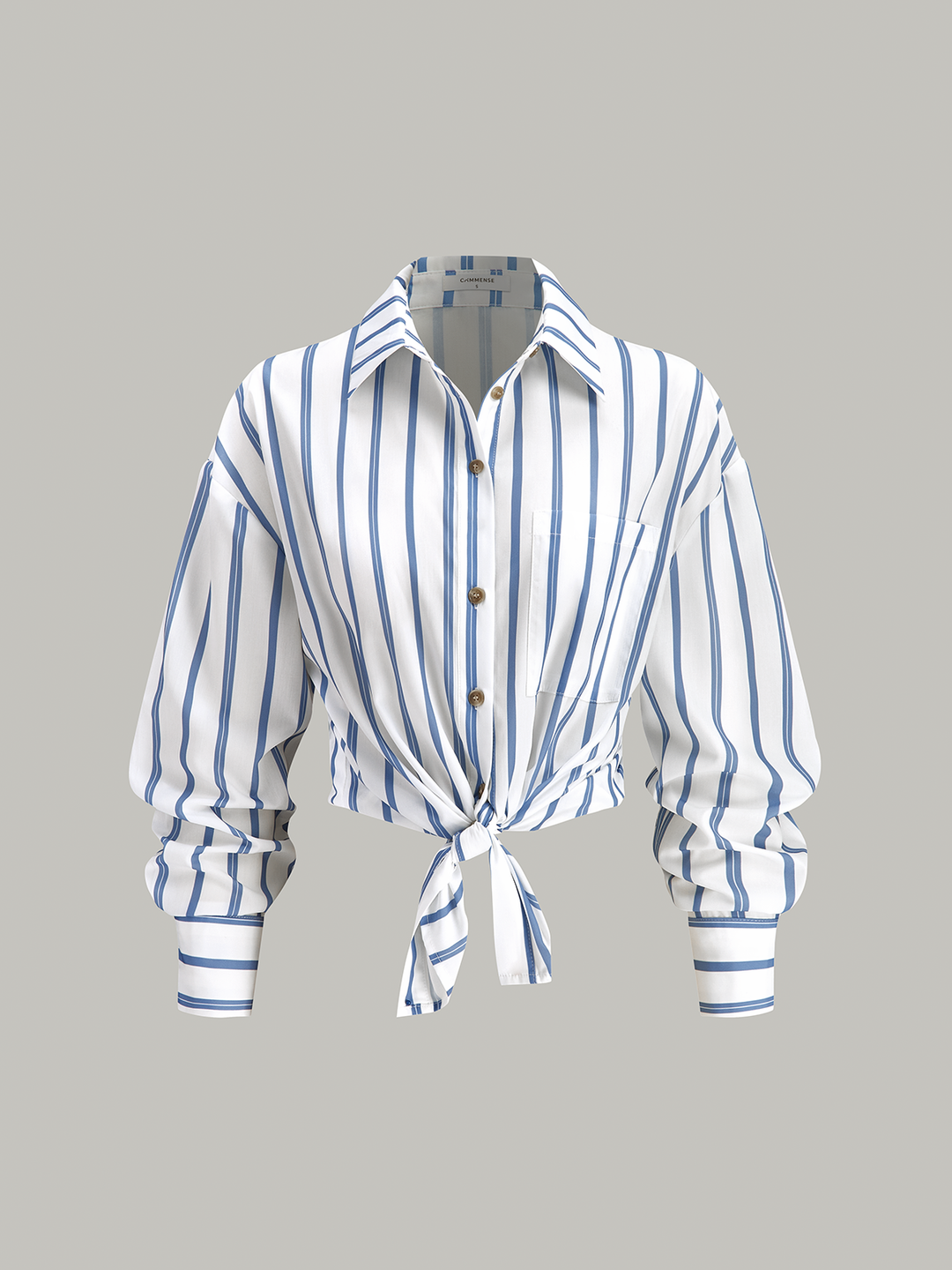 Chemise Boutonnée Rayée Surdimensionnée