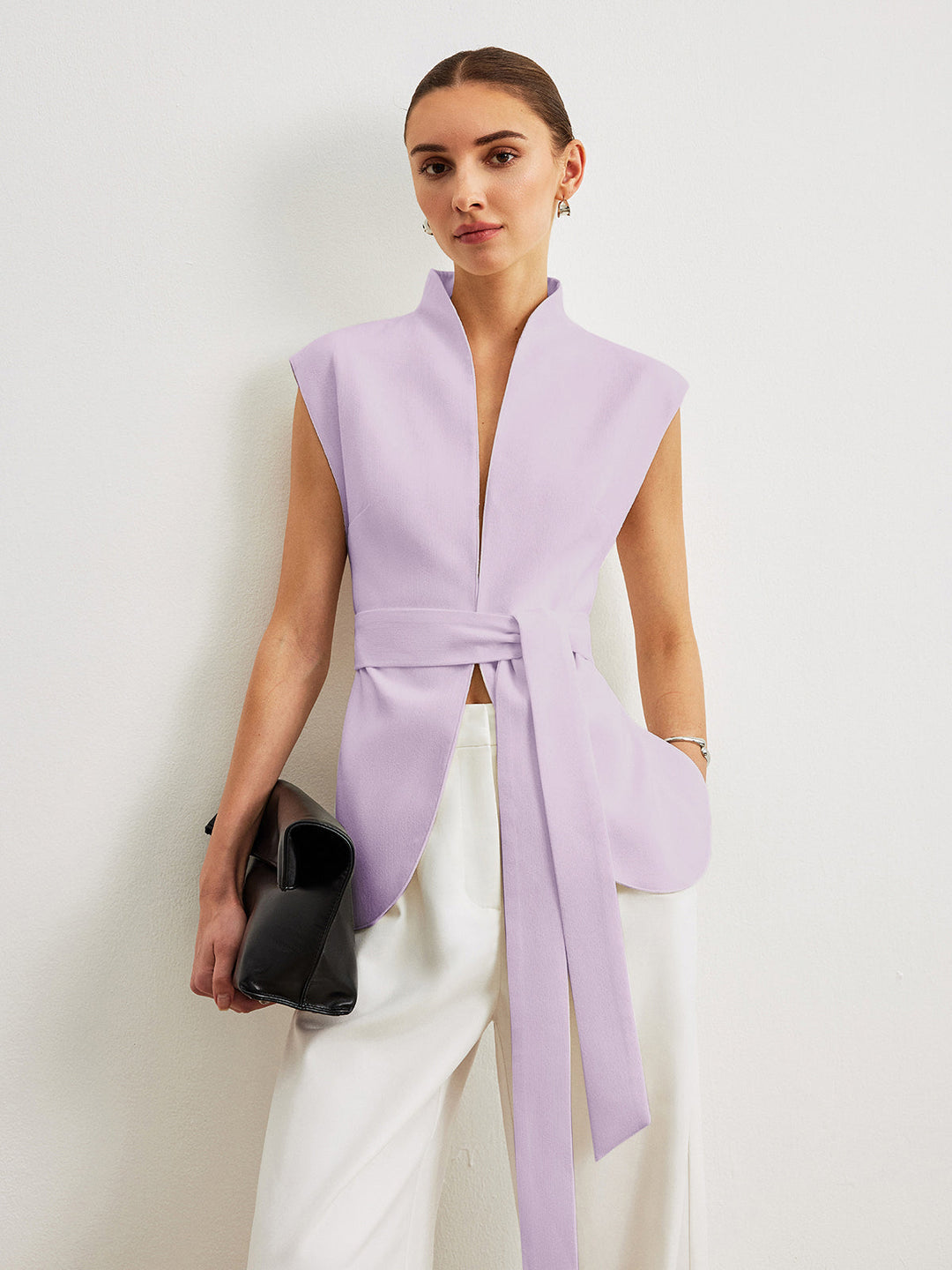 Top péplum à ceinture