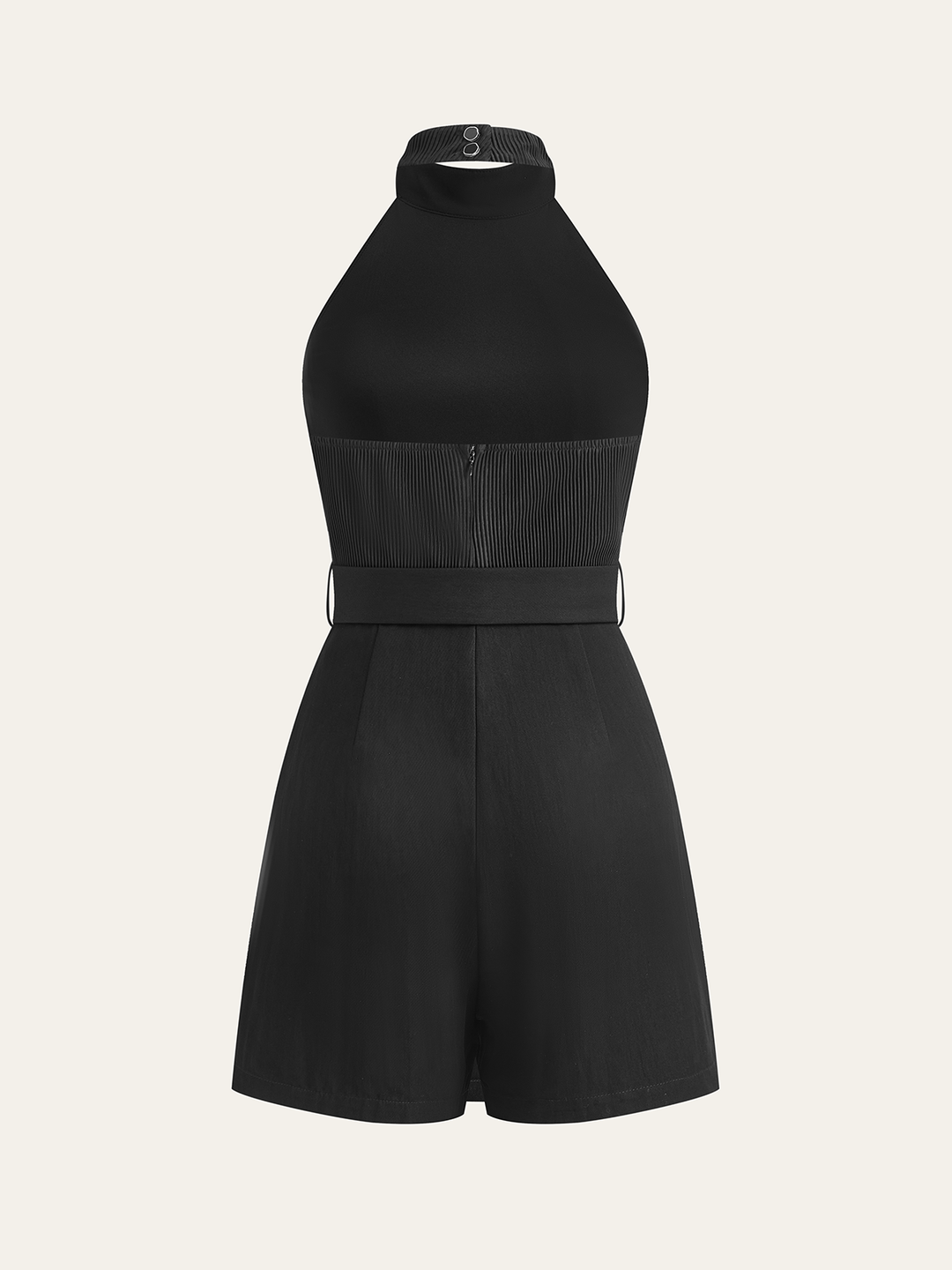 Combinaison Satinée à Colhalter Sans Dos avec Ceinture