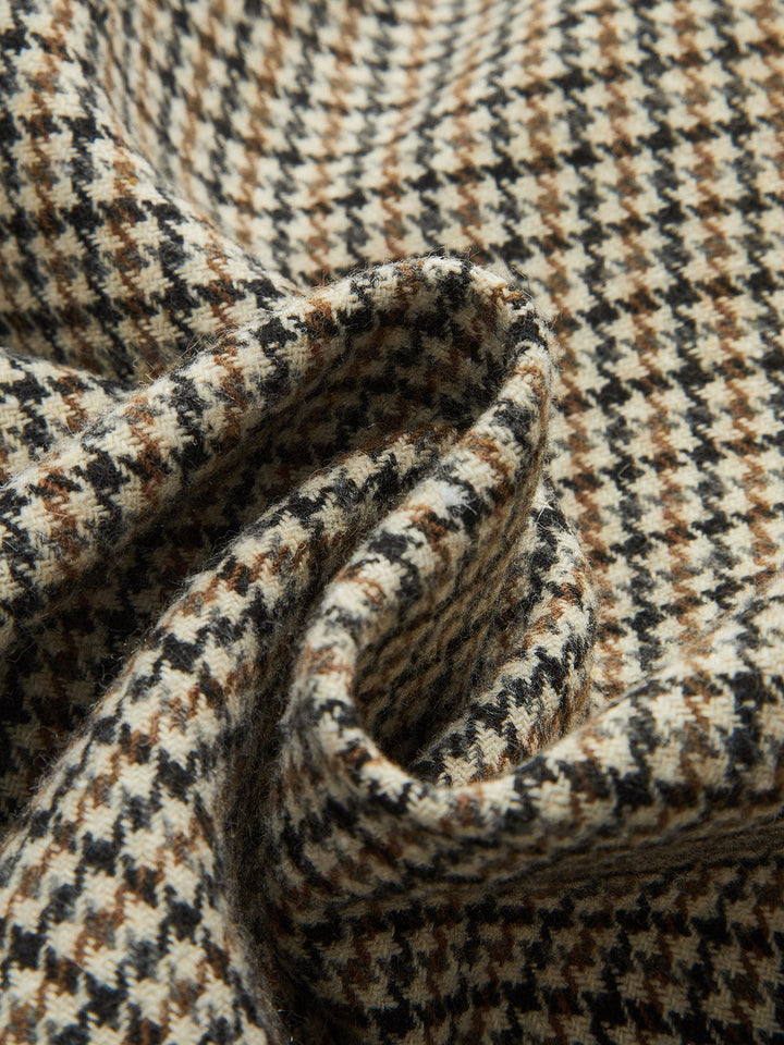 Robe Mini à Revers Plaid