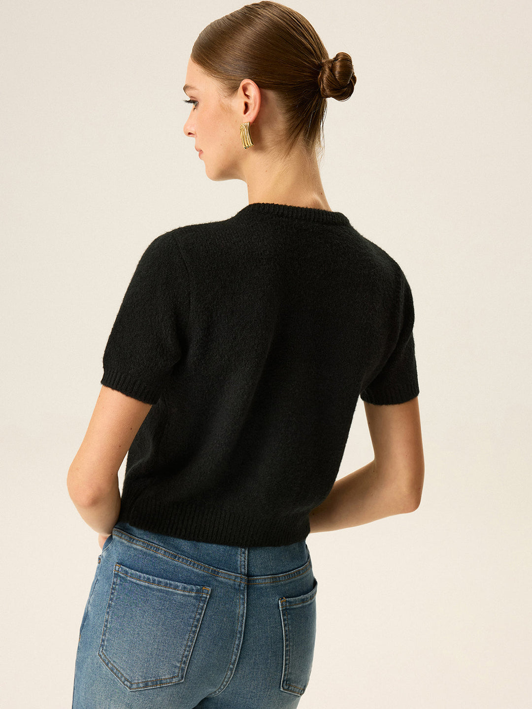 Cardigan en tricot avec détails métalliques