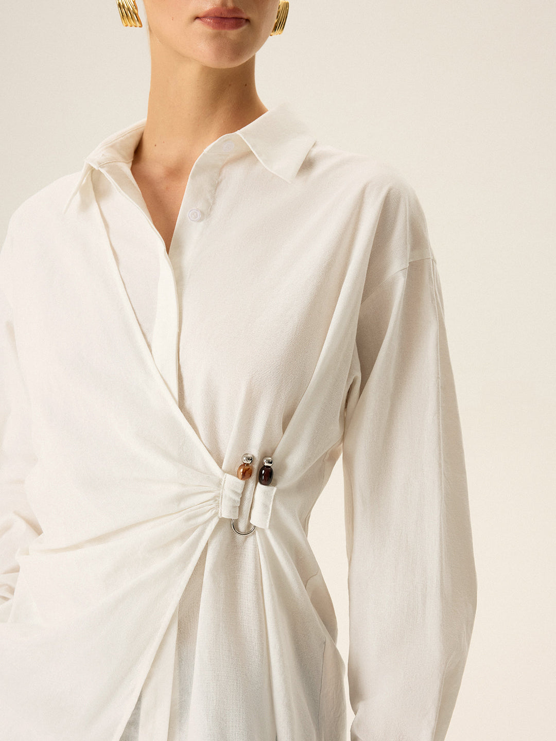 Chemise Longue Asymétrique à Enfiler
