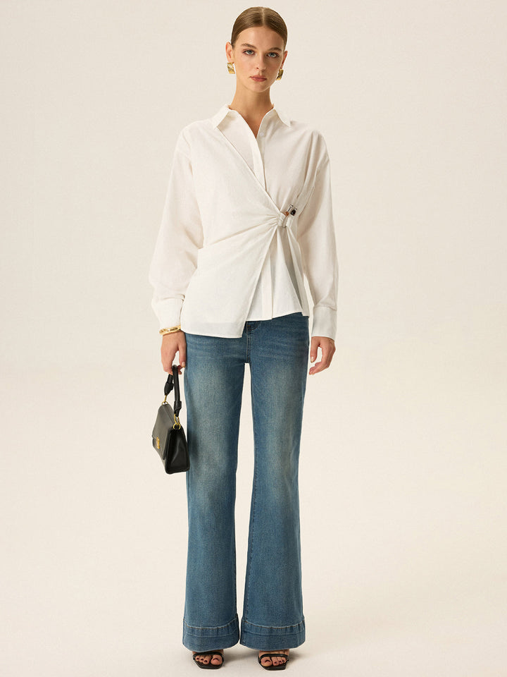 Chemise Longue Asymétrique à Enfiler