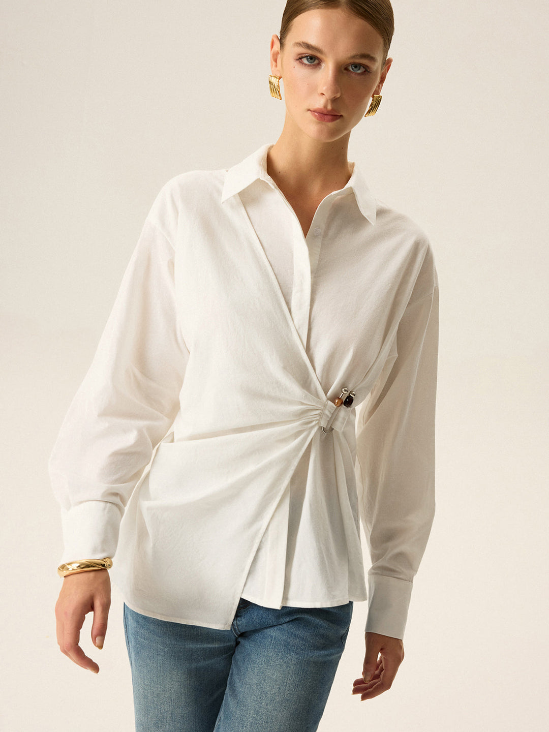 Chemise Longue Asymétrique à Enfiler