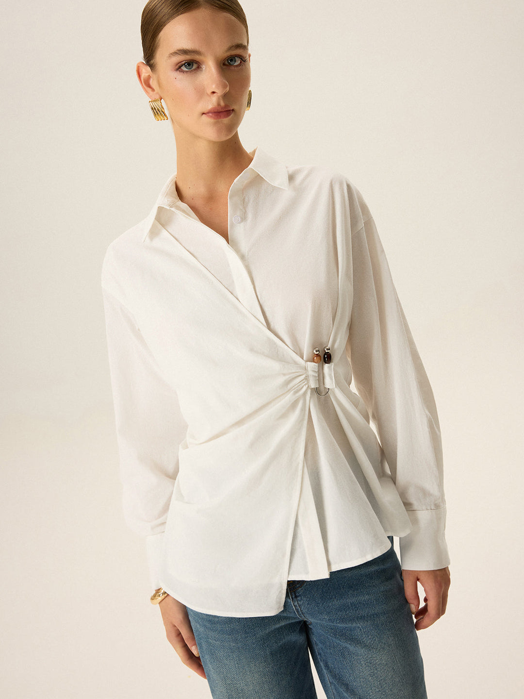 Chemise Longue Asymétrique à Enfiler