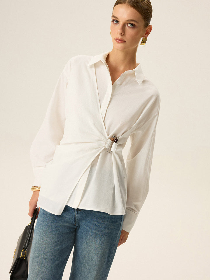 Chemise Longue Asymétrique à Enfiler