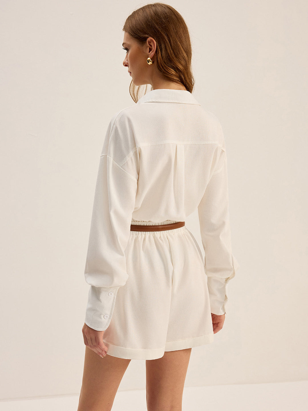 Combinaison Style Chemise Sans Ceinture