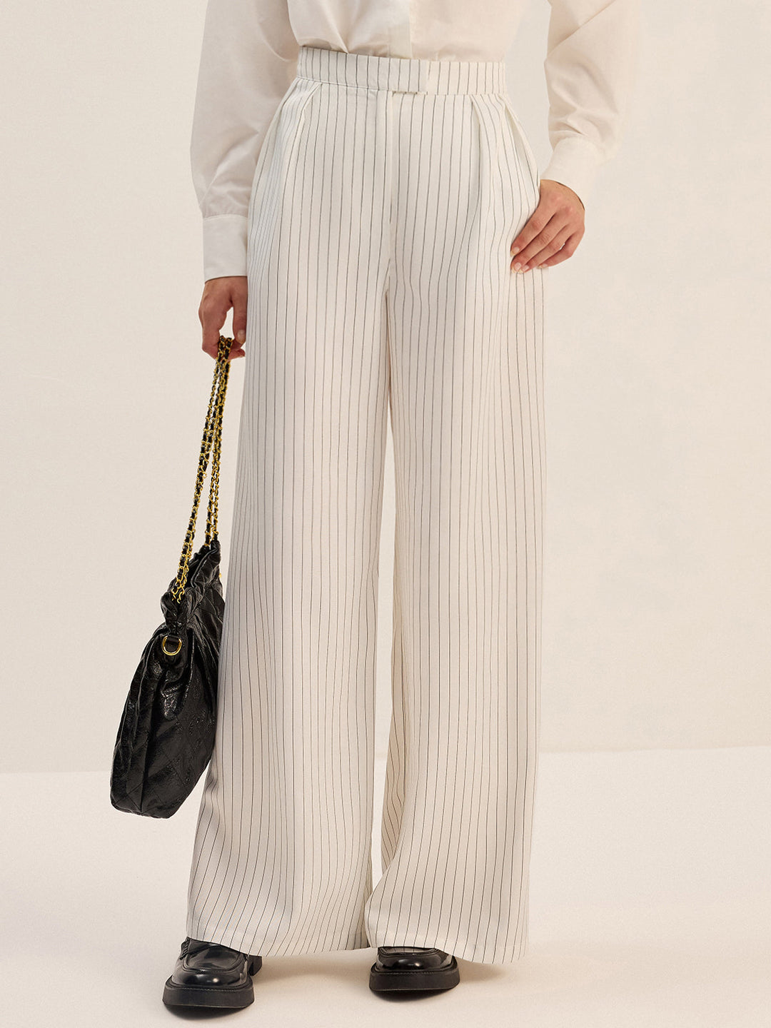Pantalons amples à rayures diplomatiques