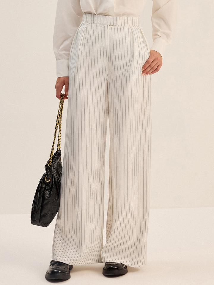Pantalons amples à rayures diplomatiques