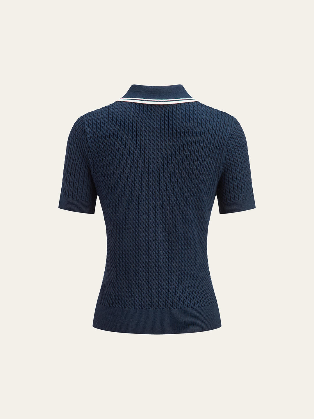 Haut en Tricot à Revers Plissé