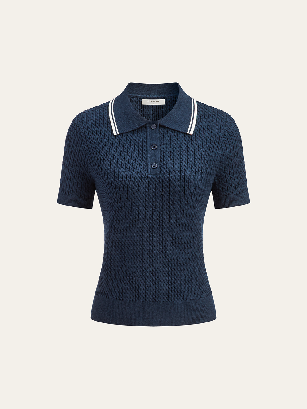 Haut en Tricot à Revers Plissé