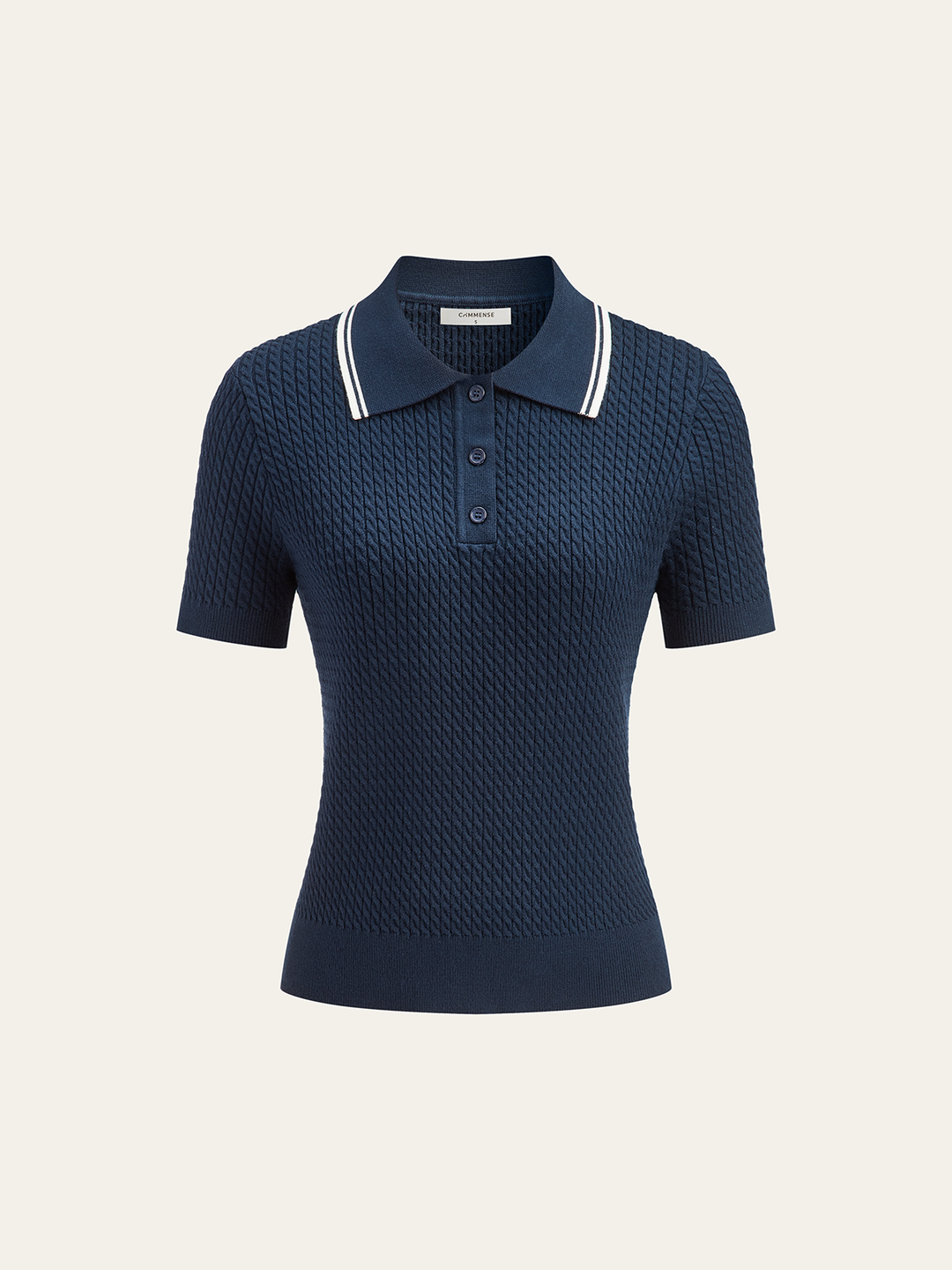 Haut en Tricot à Revers Plissé