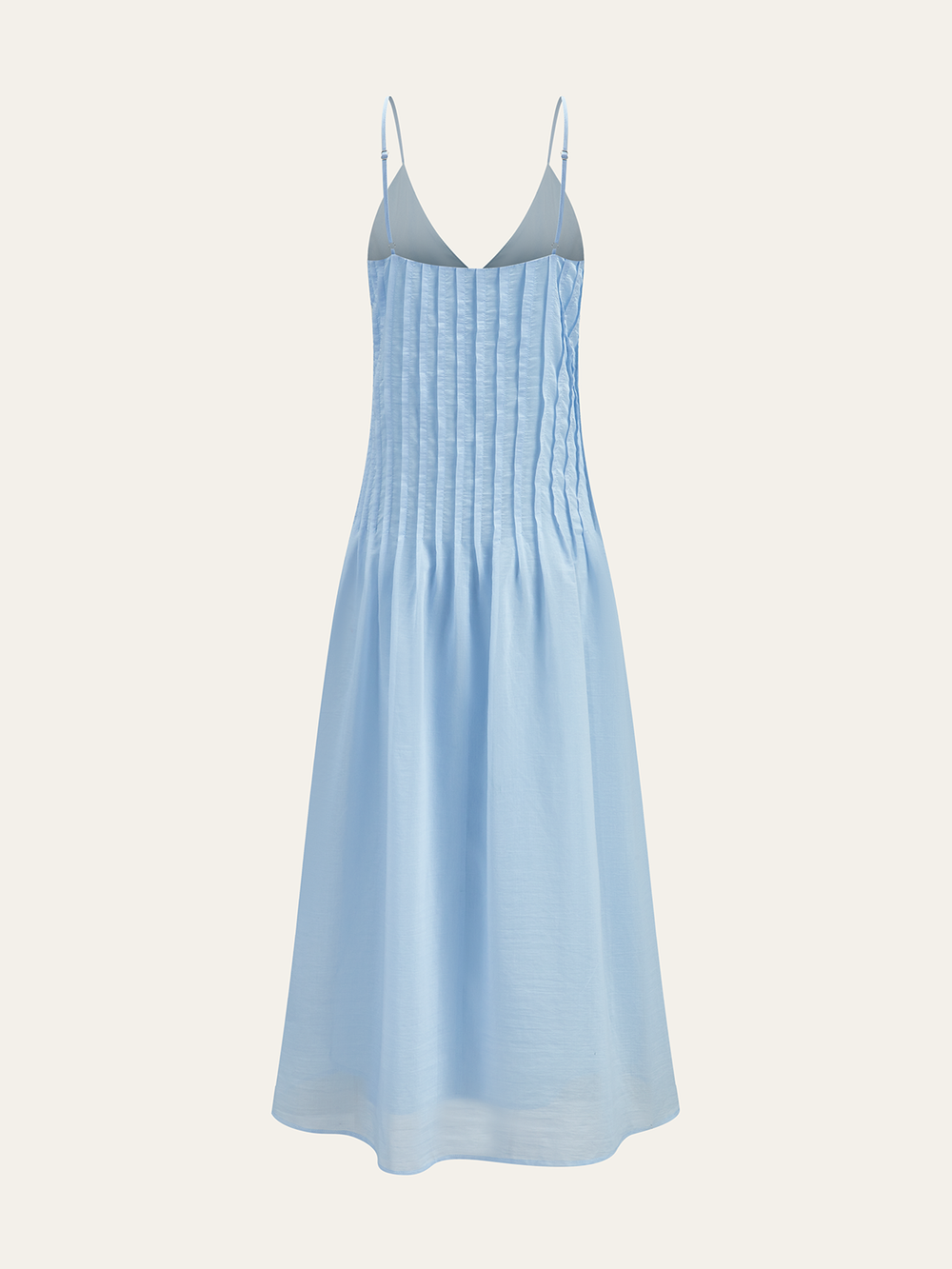 Robe Longue Plissée à col en V