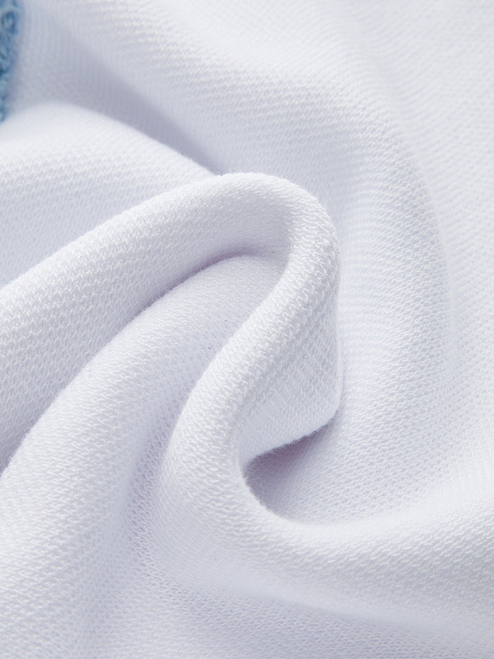 Robe Midi Boutonnée à Volants avec Garniture en Denim