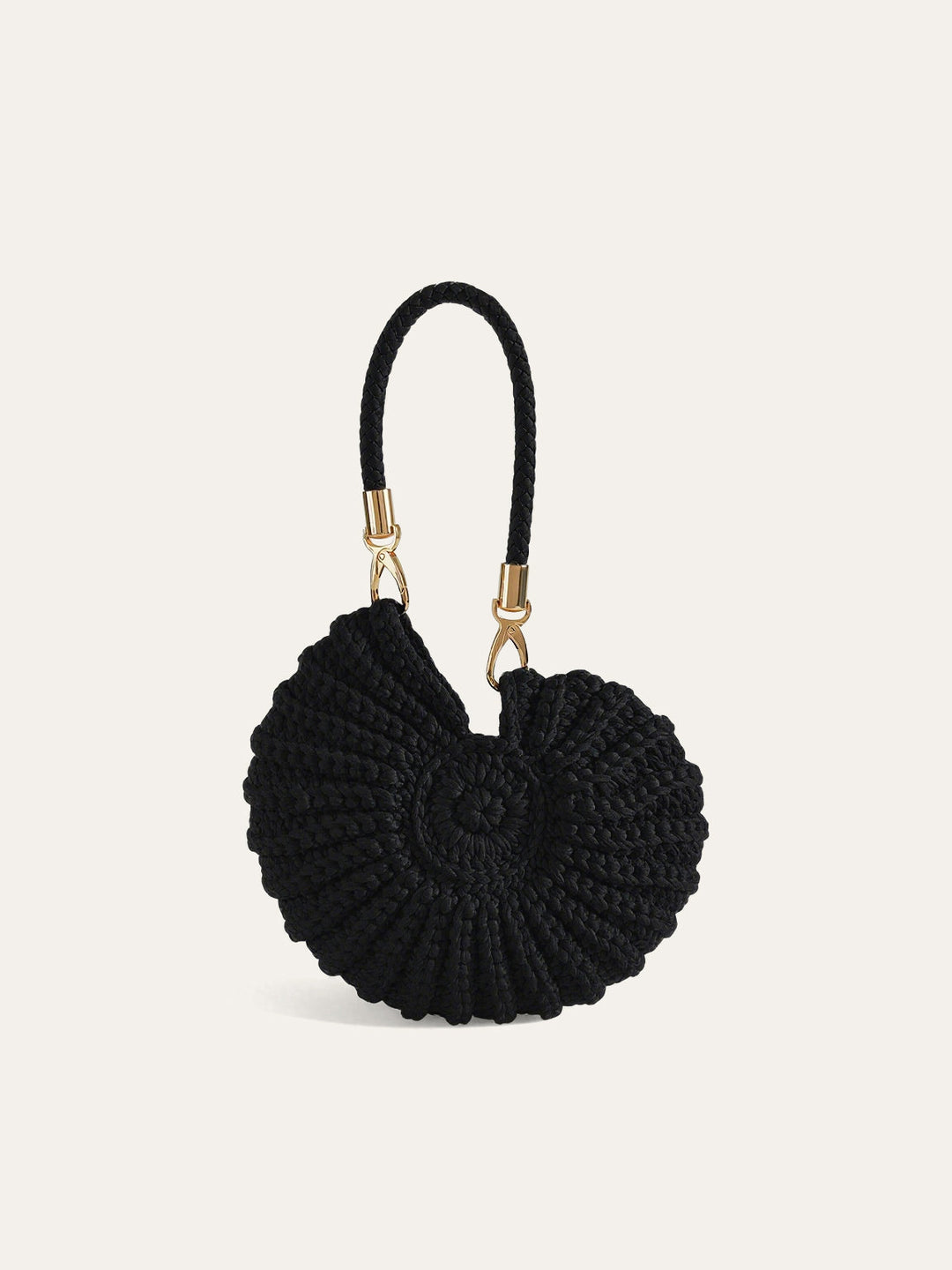 Sac à main en forme de conque au crochet